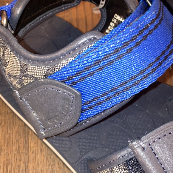 New! Coach Men’s Signature Jacquard Sport Sandals  Size 9 - Picture 4 of 9
